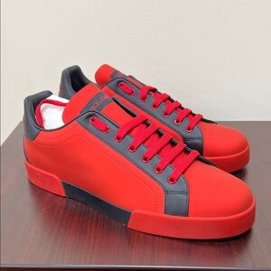 Dolce & Gabbana Men's Red and Black Sneakers